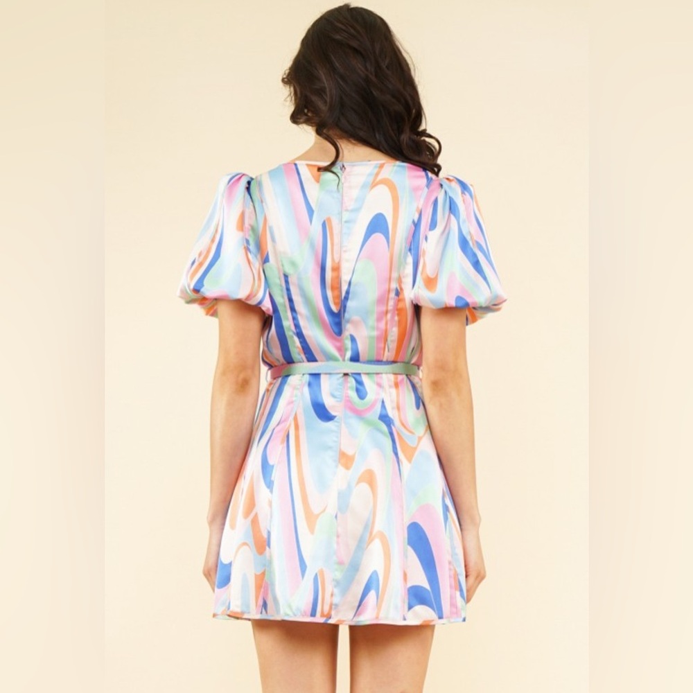 Colorful Abstract Mini Dress - Picture 3 of 3